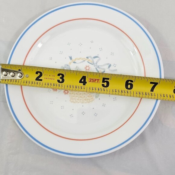 Corelle COUNTRY CORNFLOWER Blue Ribbon Basket Salad Luncheon Plates - Set of 5 - Picture 13 of 16